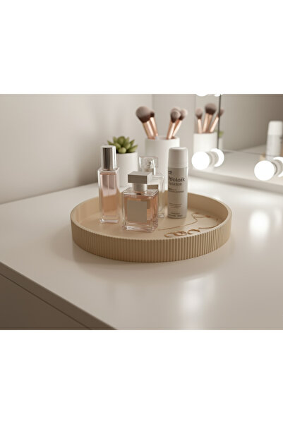 Kafs Store Çok Amaçlı Makyaj Takı Organizeri – Bej Kozmetik, Parfüm ve Toka D...