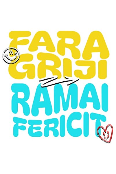 OEM Autocolant motivațional „Relaxează-te, Fără griji, Rămâi fericit” cu marg...