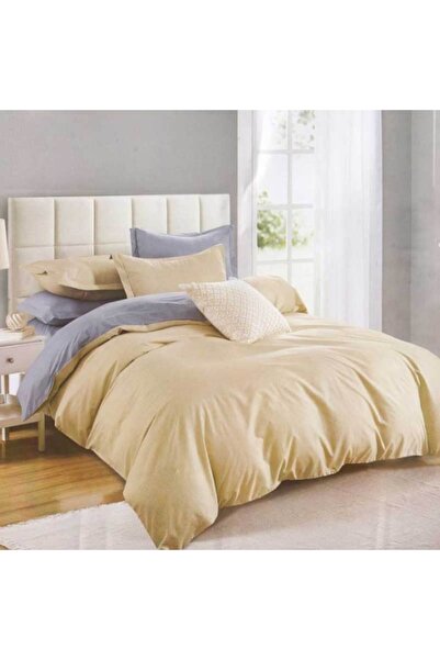 Patul Bed Linen, Satin Cotton, Sulphur, 2 Persons, Double Bed, 4 Pieces