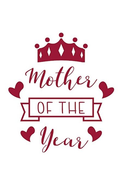 OEM Autocolant „Mama Anului” Coroană Roșie, Cea Mai Bună Mamă, Vinil PVC 10cm...