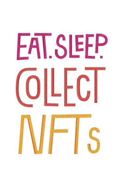 OEM Autocolant cu mesajul în engleză „Eat Sleep Collect NFTs”, vinil PVC mult...