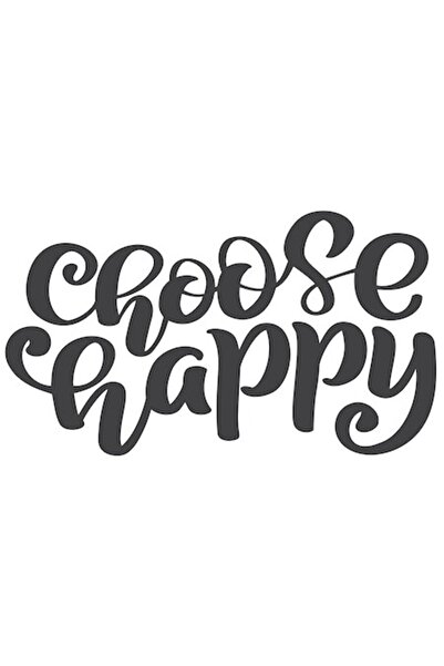 OEM Autocolant motivațional „Alege fericirea” – Negru cu bordură albă, vinil ...
