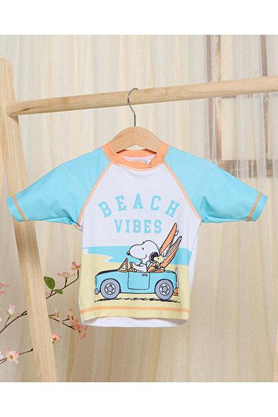 REDTAG Infant Boys Blue Printed Swim Set (2 Piece)