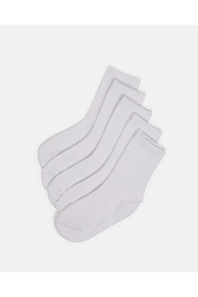 REDTAG Boys White Crew Length Socks (3 Pairs)