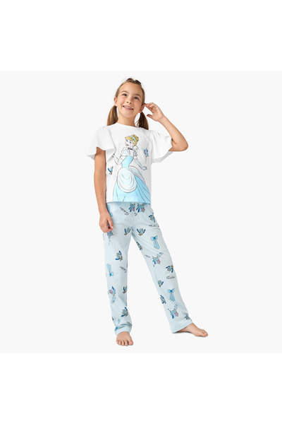 Disney Cinderella Print T-shirt and Pyjama Set