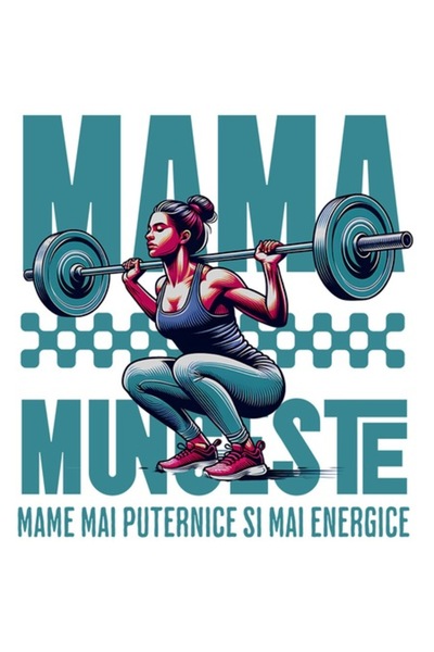 OEM Autocolant „Femeie puternică” (Mama lucrează puternic), vinil PVC, bordur...