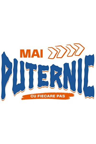 OEM Autocolant inspirațional (românesc) „Mai puternic cu fiecare pas” cu marg...