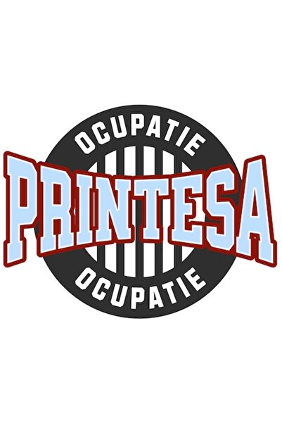 OEM Autocolant iluzie optică - text românesc „Prințesă”, vinil PVC 15 cm