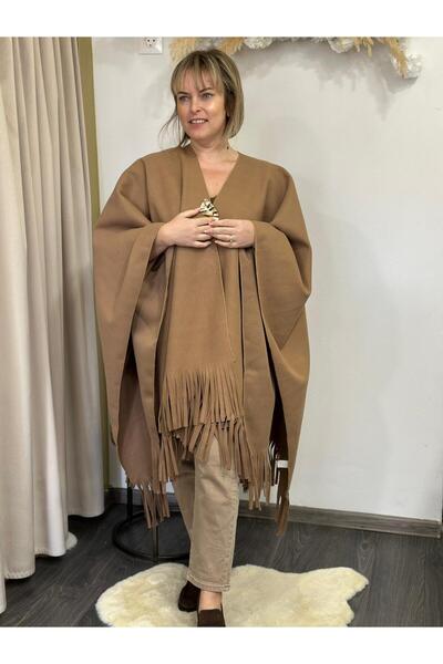 OEM Beige cape with fringes