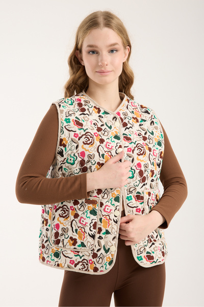 RainGuard سترة متعددة الألوان على شكل زهرة