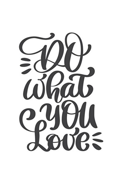 OEM Autocolant motivațional „Fă ceea ce iubești” negru cu bordură albă, vinil...