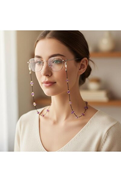 Taş Sandığı Amethyst Stone Eyeglass Strap – Natural Stone Elegance