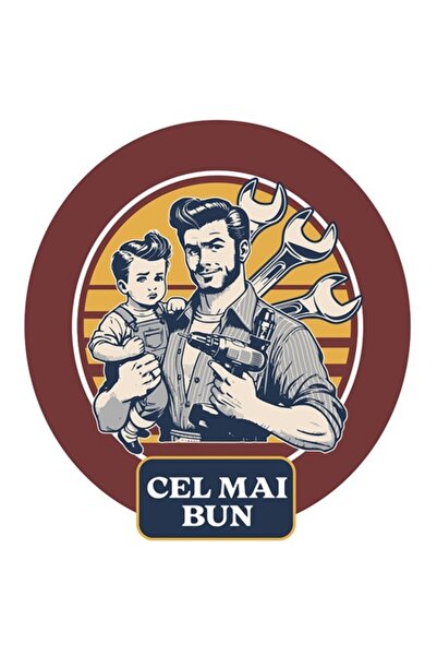 OEM Autocolant Tată și Fiu Muncitori Burghiu „Cel mai bun”, Dragoste de Famil...