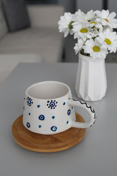 Inspire Ceramic Evil Eye Bead Patterned Mug Cup
