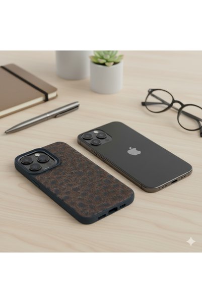 bovinox iPhone 15 Pro Max Compatible Luxury Leopard Pattern Camera Protected Plush Furry Phone Case Cover