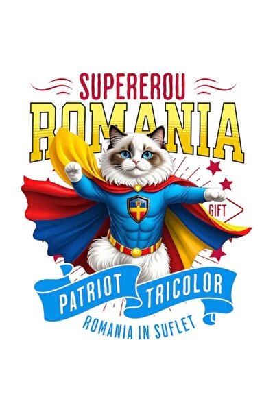 OEM Autocolant Ragdoll Cat în costum de căpitan, vinil PVC, 23 cm