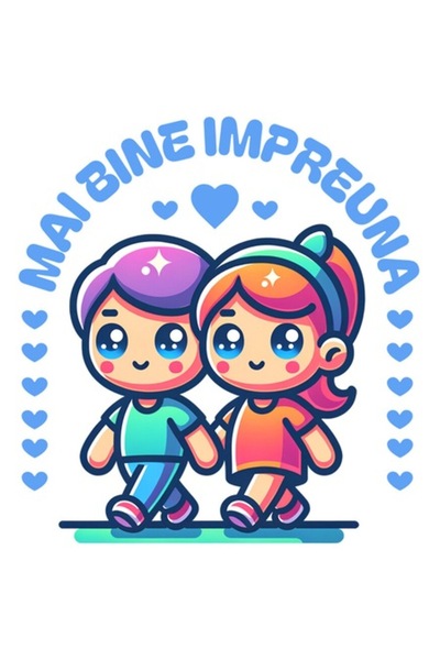 OEM Αυτοκόλλητο ζευγαριού καρτούν Happy Walk «Better Together» — Ημέρα του Αγ...