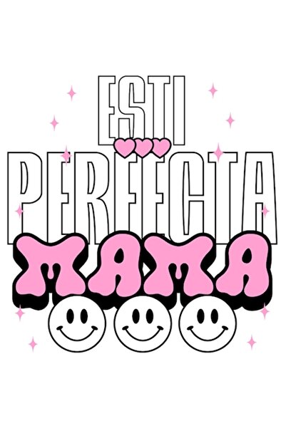 OEM Autocolant cu textul „Te iubesc, ești mama perfectă”, față zâmbitoare, fe...