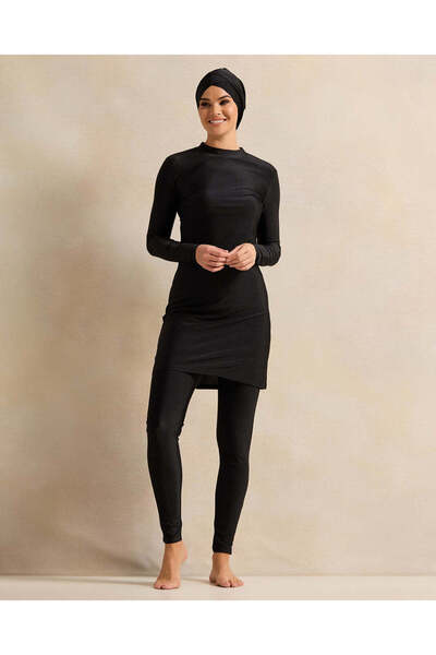 REDTAG Women Black Burkini Set (3 Piece)