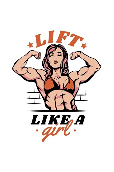 OEM Αυτοκόλλητο κινήτρου "Σήκω σαν κορίτσι" - Για τους λάτρεις της γυμναστική...