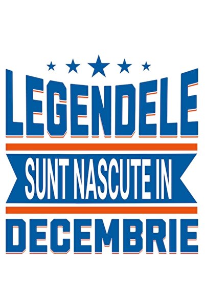 OEM Autocolant text amuzant „Legendele se nasc în decembrie” - Margini albe, ...