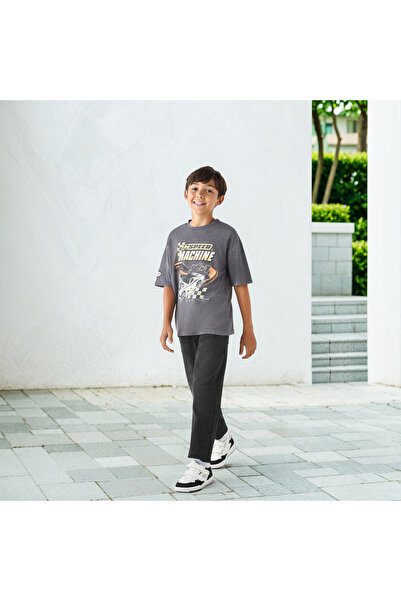 mattel Graphic Print T-shirt with Short Sleeves