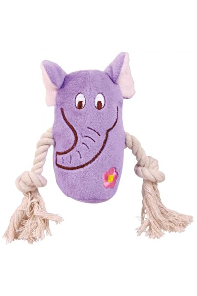 Trixie Jucărie de pluș din frânghie cu scârțâitor pentru câini, 13 cm