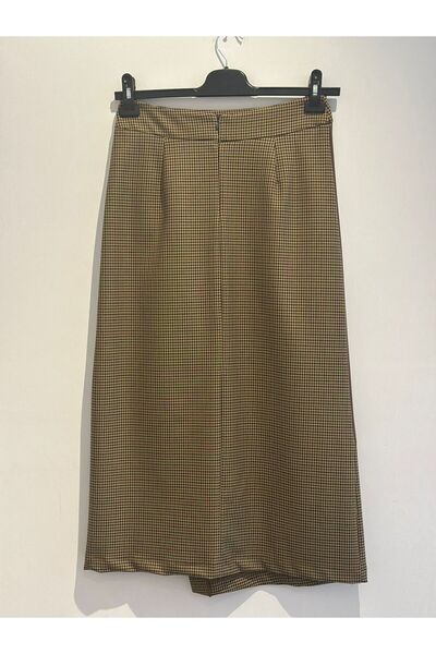 GARNİ Δερμάτινη φούστα με μοτίβο χαρτομάντιλο με λεπτομέρειες