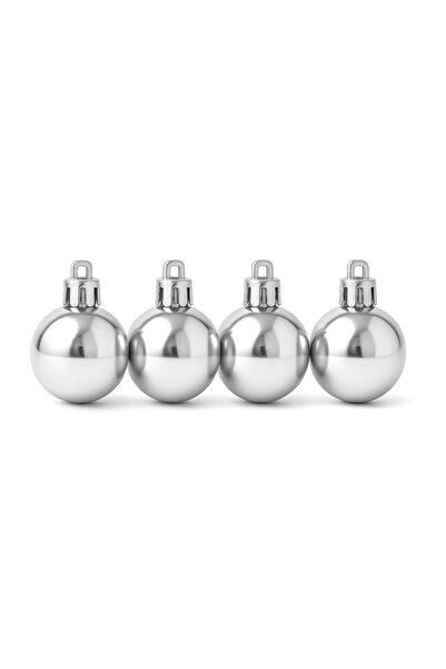 bidoluhobi Ornament pentru brad de Crăciun, bile 3 cm, pachet de 6