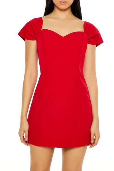 Forever 21 Kalp Yaka Mini Elbise