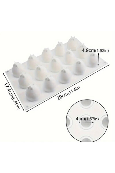 Şenhomee Silicone Epoxy Strawberry Cake Chocolate Truffle Mold Jelly Soap Candle Mold