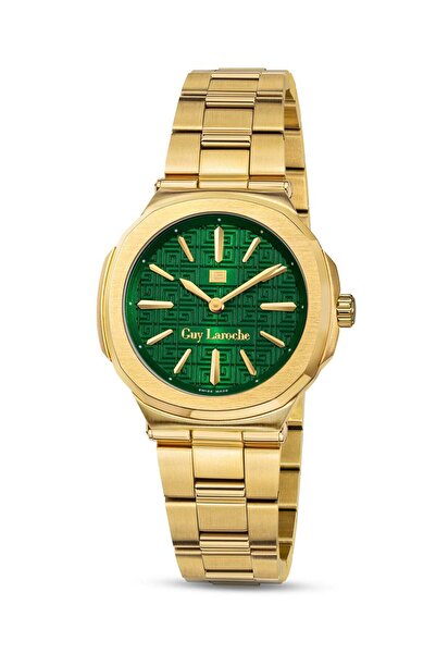 Guy Laroche Charlie Watch for Women with Gold Stainless Steel Bracelet 33 mm 5 Atm