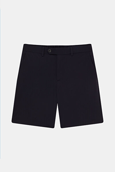 W Collection Dark Blue Zippered Bermuda Shorts
