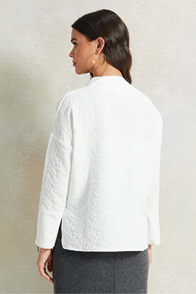 REDTAG Women Ivory Textured Top