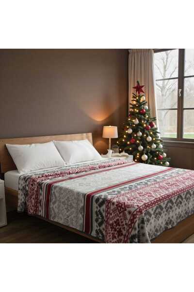 Sesli Lüks Yıl Başı Desenli Battaniye
