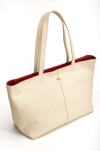 gio&mi Vera Shoulder Bag Genuine Leather Cream