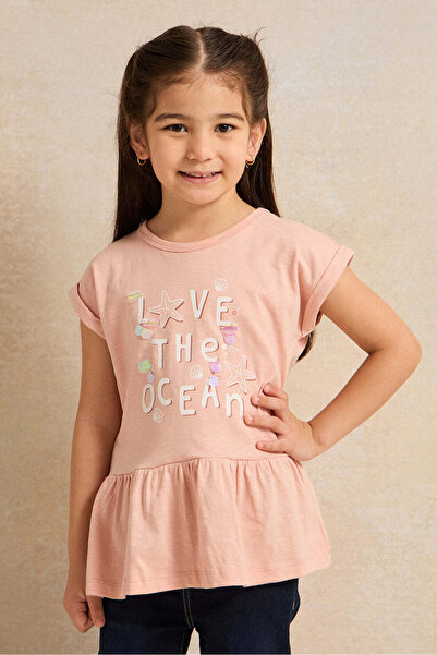 REDTAG بلوزة مطبوع باللون الوردي للبنات