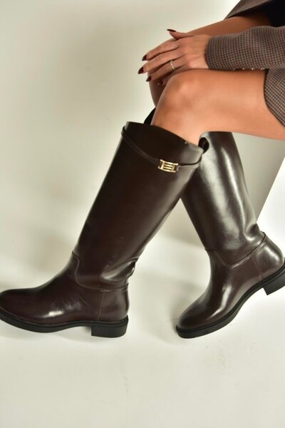 Fox Shoes V973720909 Brown Classic Low-Heeled Women's Boots