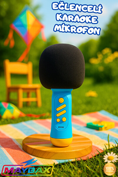 Maybax Eğlenceli Mini Karaoke Mikrofon Ses Değiştirme Efektli Bluetooth Destek Taşınabilir Karaoke Mikrofon