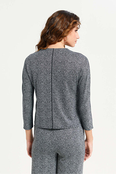 REDTAG Women Grey Printed Jacquard Co-Ord Top