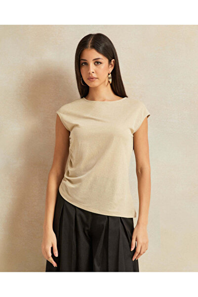 REDTAG Women Beige Embellished Top