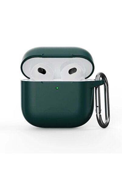 DooLike Silicone Case for AirPods 4 (Pine Needle Green) with Carabiner & Clea...