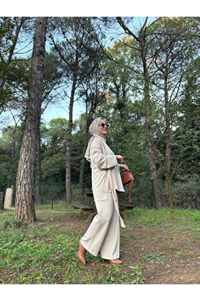 byalisdmr طقم تونيك مكون من قطعتين من القماش غير المتماثل - حجر