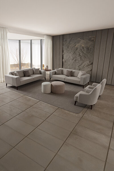 EDSY HOME Regnar Koltuk Takımı Antrasit 3+3+1+1