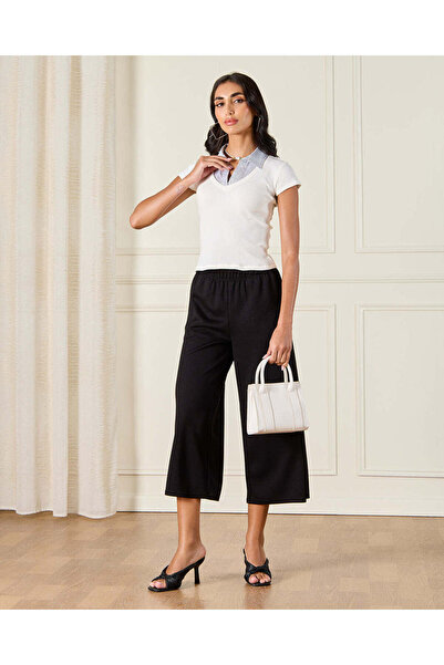 REDTAG Women Ivory Collared Top