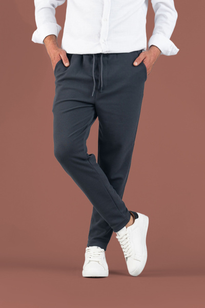 bombe Men's Elastic Waist Slim Fit Basic Cotton Jogger