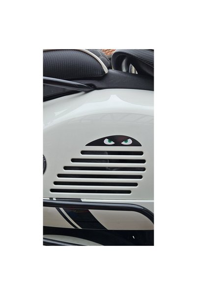 SIP Vespa GTS Yan Hava Girişi Yeşil Göz Motifli Sticker / VESPISSIMO