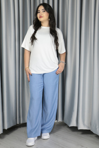 Femella Women Fashion بنطلون نسائي صيفي فضفاض عالي الجودة من كايت - مقاس S