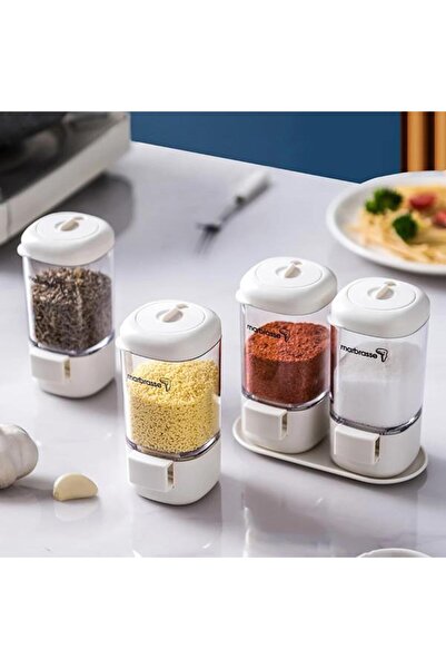 İstangül Butik طقم ملح وتوابل مكون من 4 قطع -9188MTQ