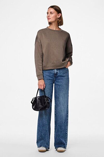 PIECES Γυναικείο φούτερ - Στρογγυλή λαιμόκοψη, μακρυμάνικο, κανονική εφαρμογή